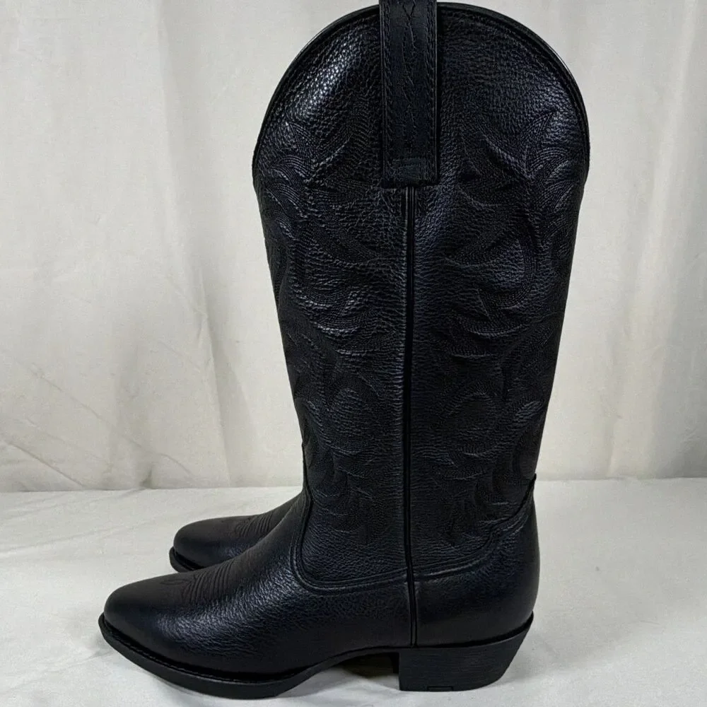 Ariat Mens Western Cowboy Heritage Boots Black Leather US 11.5D MPN 10002218 NIB